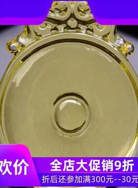 天然巴西柠檬黄水晶手工雕刻双貔貅平安扣吊坠项链毛衣链85.3g即