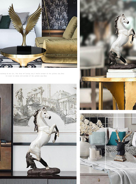 创意雕塑沉默是金工艺品u办公室客厅艺术品摆设简约装饰品摆件