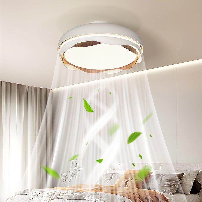 励昌2025新款无叶吊扇灯吊灯现代简约卧室饭厅吸顶吊扇灯中山灯具 - 图0