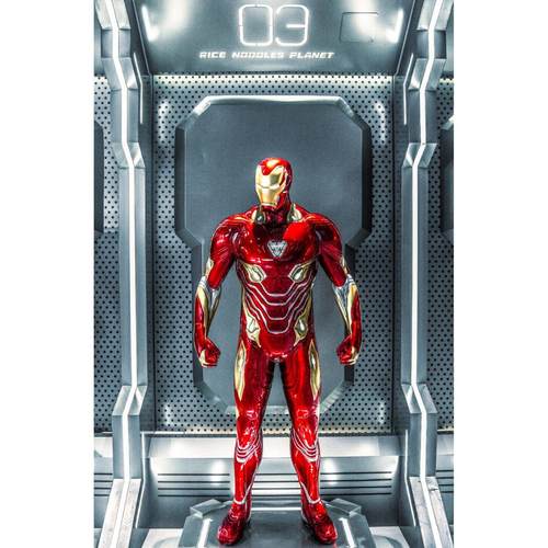 钢铁人客厅装饰发光模型漫威MK1比1全身开业网红雕塑大型落地摆件 - 图1