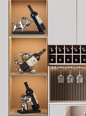 轻奢牛气冲天电视柜红酒架摆件家居客厅酒柜餐边柜酒托装饰品乔迁
