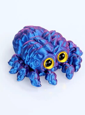 3D打印可爱蜘蛛关节可活动收缩蜘蛛模型玩具摆件男女创意生日礼物