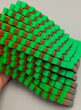 3D打印我的世界草坪方块解压摆件