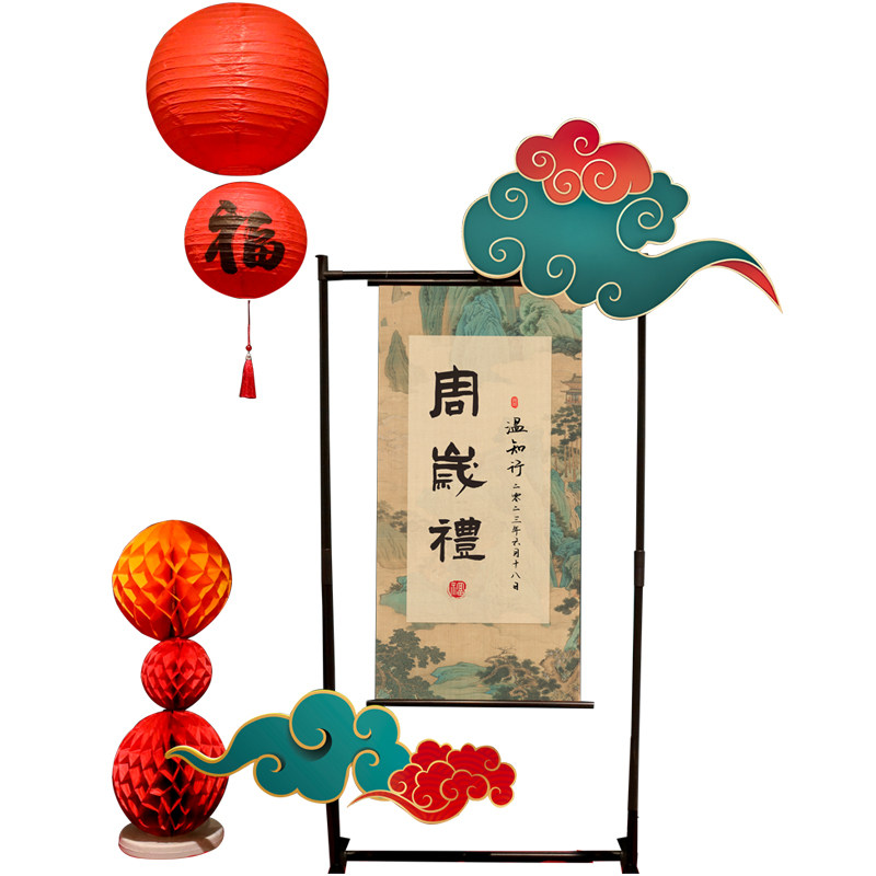 儿童生日布置周岁礼装饰场景宝宝抓周卷轴背景墙一周岁挂画kt板,淘宝优惠券,粉丝福利购,淘宝优惠卷