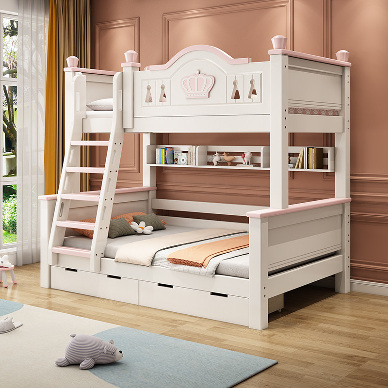 金多喜高低床上下铺双层床实木儿童床加高护栏上下床母子床子母床,淘宝优惠券,粉丝福利购,淘宝优惠卷