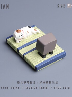 遇见丨手机支架创意可爱桌面车载摆件手工手绘有趣礼品礼物装饰