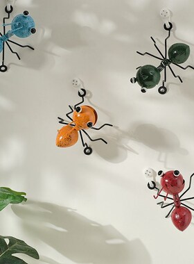 花园庭院装饰田园动物蚂蚁摆件拍照道具创意铁艺壁挂墙饰