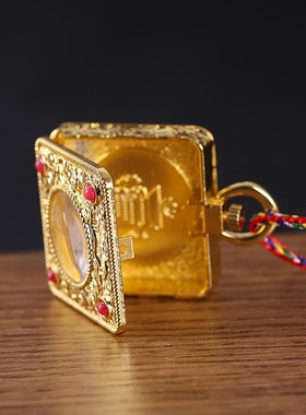 民族风藏式楞严咒空心嘎乌盒可打开盒子吊坠N十相自在随身男女挂