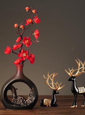 新中式摆件酒柜家居装饰品客厅家装软装工艺品电视柜摆设小创意