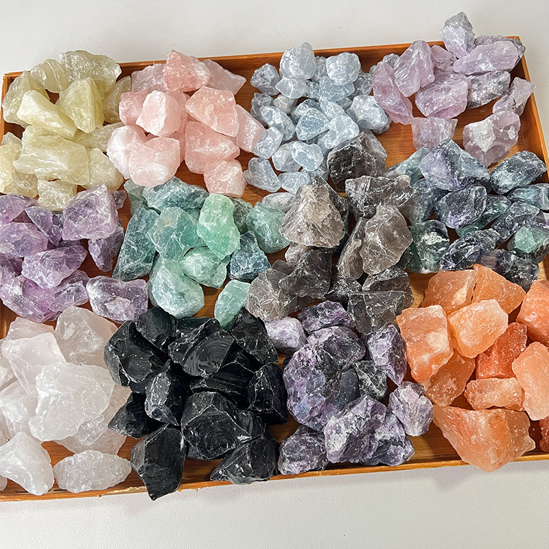 天然水晶石原石扩香石香薰摆件家用毛料碎石头粉绿晶体装饰拓香石,淘宝优惠券,粉丝福利购,淘宝优惠卷