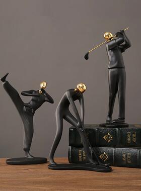足球乒乓体育运动人物模型摆件创意家居客厅酒柜北欧简约轻奢装饰