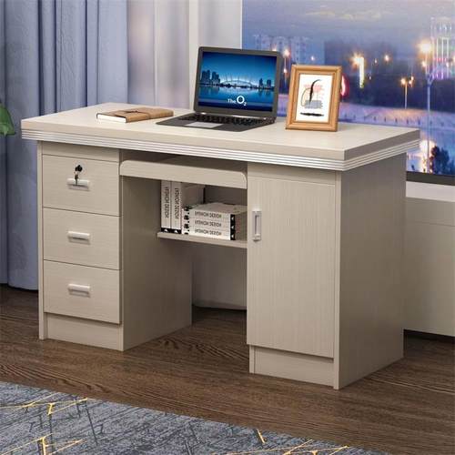 实木办公桌电脑桌台式小户型家用书桌简约现代单人财务办公桌1.2m - 图2