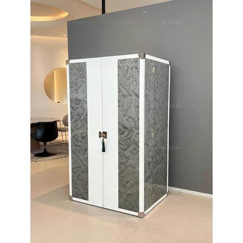 轻奢落地首饰柜梳妆台别墅家用现代设计高级感带镜绒布收纳珠宝柜 - 图1