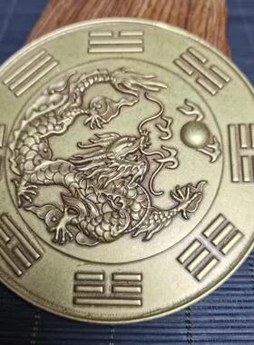 纯铜避火龙铜镜厨房火烧天门西北角干位招财家居装饰 工艺品摆件
