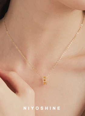 镂空露珠项链轻奢小众女款锁骨链