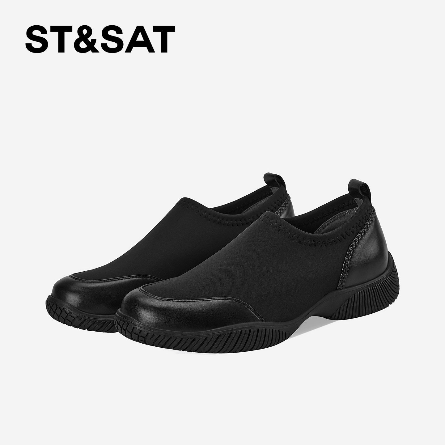 St&Sat/星期六厚底学院风深口单鞋英伦风复古休闲圆头百搭女鞋,淘宝优惠券,粉丝福利购,淘宝优惠卷