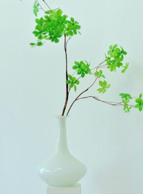 现代简约白色手工玻璃花瓶客厅电视柜中式装饰摆件餐桌玄关花器