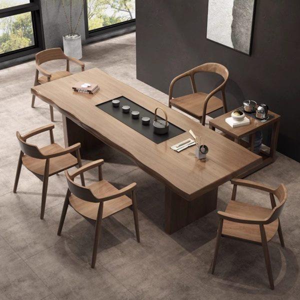 实木茶桌茶盘一体泡茶桌椅组合现简约家用功夫大板茶台后现桌,淘宝优惠券,粉丝福利购,淘宝优惠卷