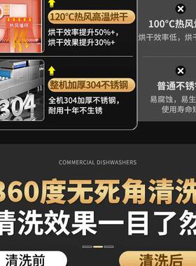 长龙洗碗机商用全自动大型学校酒店食堂烘干刷碗机饭店餐厅用