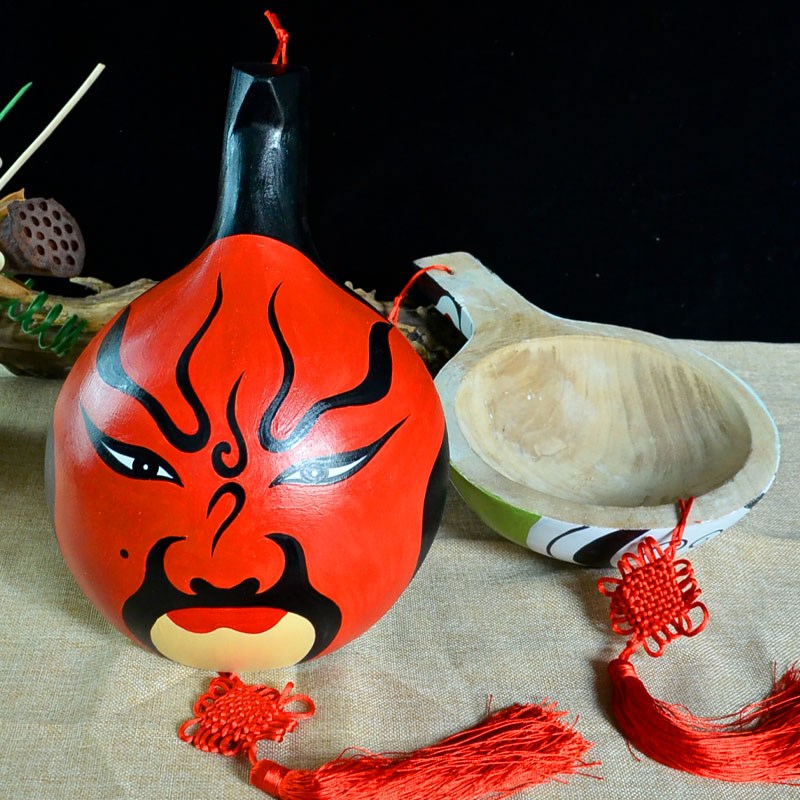 马勺京剧脸谱装饰挂件生旦净末丑民间手工艺品客厅餐厅墙面装饰画 - 图2