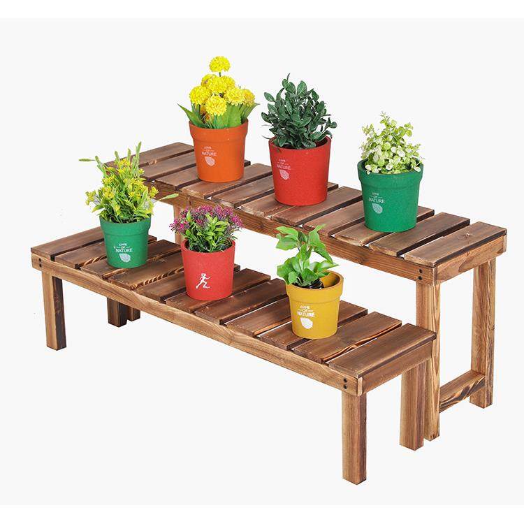 户外防腐实木质多层落地花架子 室内阳台多肉绿萝架阶梯式置物架,淘宝优惠券,粉丝福利购,淘宝优惠卷