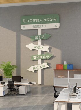 办公室墙面装饰公司企业文化墙氛围布置励志标语贴纸会议室销售部