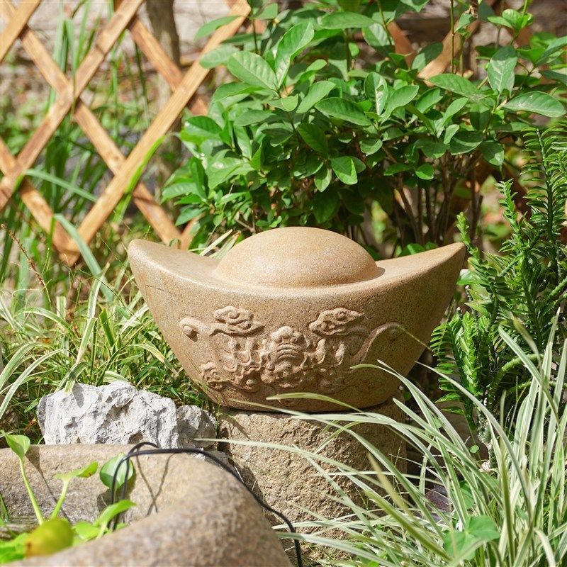 中式仿古金元宝招财喜庆摆件庭院装饰品中式庭院书架玄关摆件古玩,淘宝优惠券,粉丝福利购,淘宝优惠卷