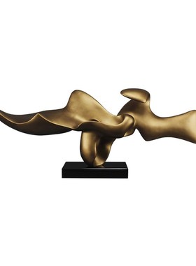 雕塑大摆件简约现代软装饰玻璃钢家居样板房售楼处摆放抽象艺术品