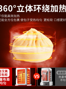 蒸包子馒头机便利店商用台式蒸包柜全H自动小型玻璃电蒸箱炉保温