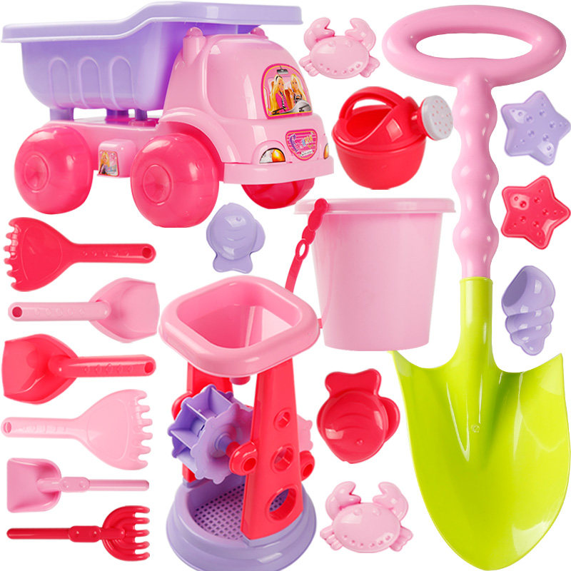 儿童沙滩玩具车套装大号宝宝玩沙子挖沙漏铲子工具决明子女孩玩具,淘宝优惠券,粉丝福利购,淘宝优惠卷