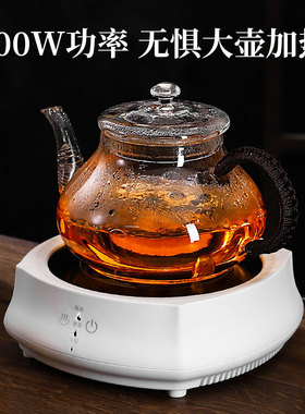 可明火加热煮茶壶全玻璃烧u水泡茶壶专用电陶炉耐高温家用煮茶炉