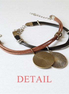 彩色手绘帆布鞋纹样插画黑棕G手链对饰品猫咪礼物礼品