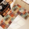 Kitchen floor mats are non-slip and oil-proof, wipeable and washable, waterproof and dirt-resistant, 7-shaped carpet mats, anti-fall L-shaped floor mats