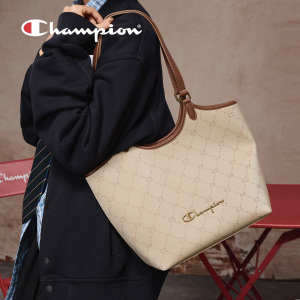 Champion26春季新款老花大容量hobo包女