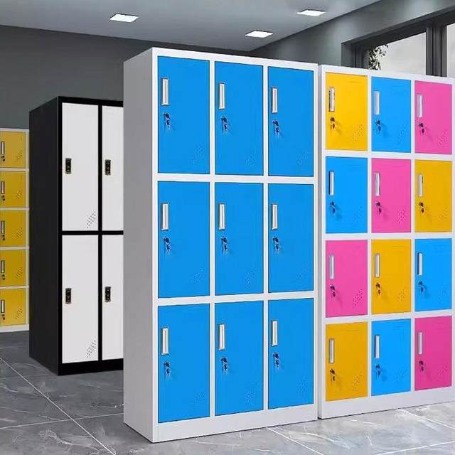 Employee locker gym induction locker bag cabinet swimming pool dormitory iron cabinet change wardrobe color change locker
