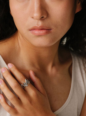 GLYPHS/符界原创设计呼呼菌蘑菇开口戒指