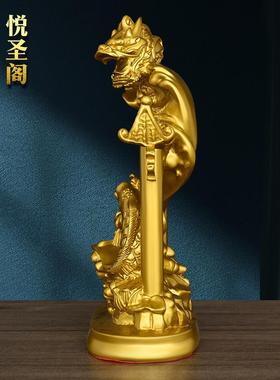 铜鱼摆件纯铜鱼跃龙门年年有鱼客厅书房桌面装饰鲤鱼跳龙门鱼化龙
