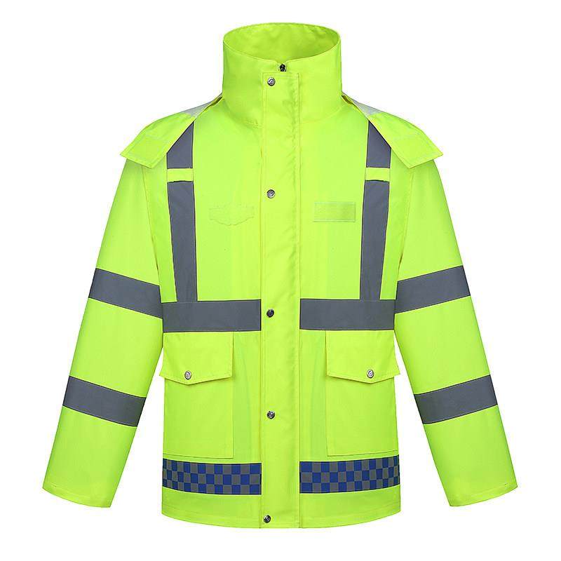 反光雨衣加棉加厚可拆卸防暴雨执勤雨衣雨裤套装防寒服分体交通棉,淘宝优惠券,粉丝福利购,淘宝优惠卷