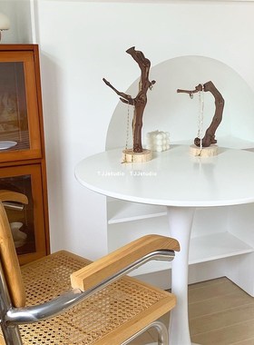 TJJ丨原木树杈摆件ins冷淡风书架客厅树枝摆设饰品摄影拍摄道具