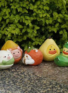 艾集桌面小摆件办公室车载饰品木雕送男女生朋友闺蜜毕业生日礼物