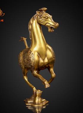 铜马摆件马踏飞燕摆件生肖马家居办公室招财马装饰大小号开业礼品