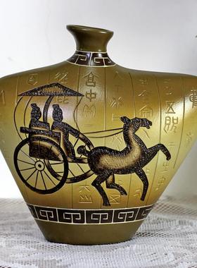 酒柜装饰品摆件中国风博古架隔断餐柜茶几摆设手工陶瓷花瓶艺术品