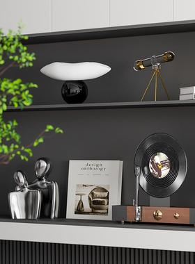 现代轻奢电视柜摆件插花瓶绿植客厅酒柜高级感小众壁龛装饰品摆设