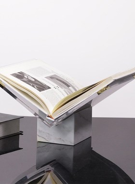 亚克力透明书架书房书立摆件酒店售楼处软装饰品X形书架收纳摆设