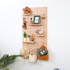 Hole board solid wood storage rack living room hanging board display rack wall hanging bookshelf entrance partition wall hanging storage rack