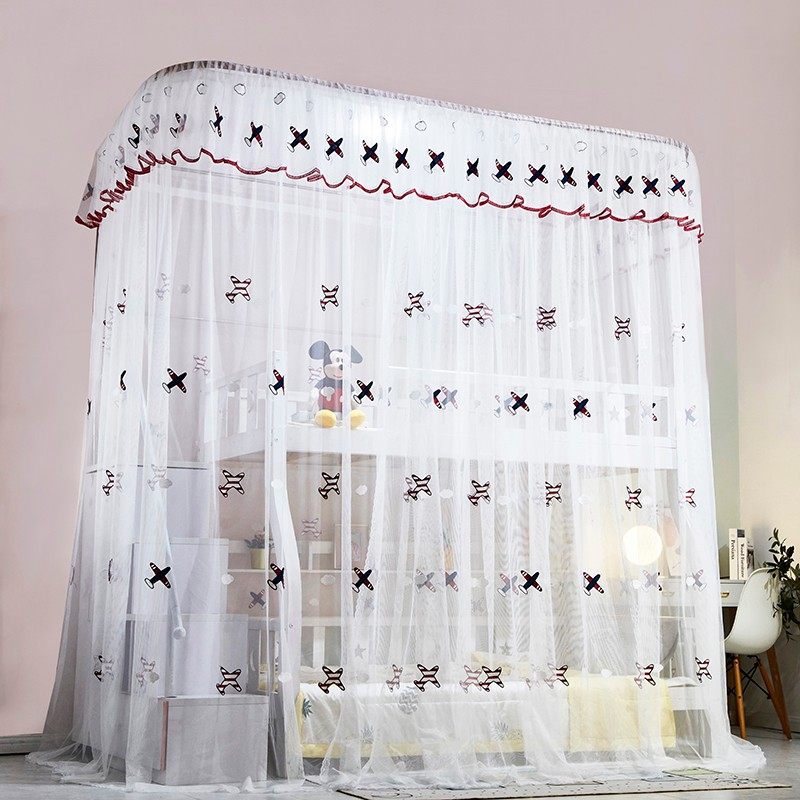 刺绣子母床导轨蚊帐上下床上下铺1.2米1.5m3床梯形柜梯高低双层床,淘宝优惠券,粉丝福利购,淘宝优惠卷