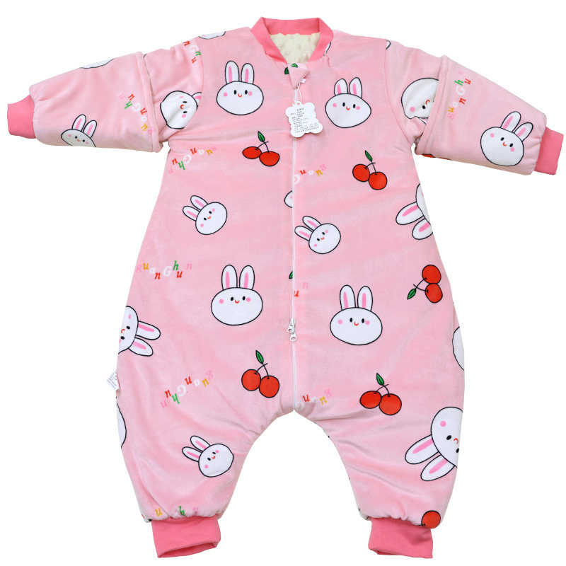 婴儿睡袋秋冬款恒温加厚棉四季豆豆绒儿童防踢被分腿宝宝睡袋暖气,淘宝优惠券,粉丝福利购,淘宝优惠卷