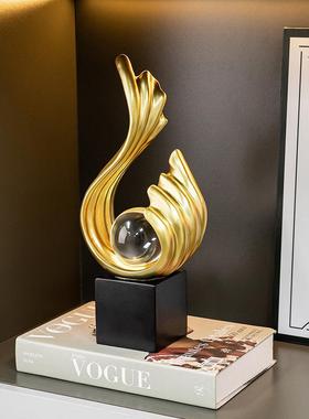 客厅酒柜水晶球摆件轻奢高档电视柜装饰品办公室桌面玄关工艺品