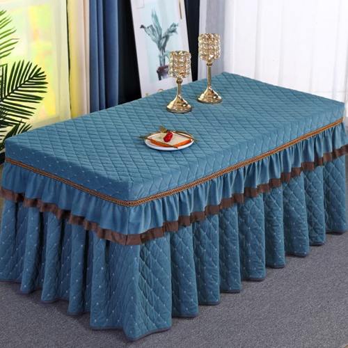 冬天烤火桌子罩套长方形加绒加厚电炉罩套家用电炉罩取暖器桌罩子 - 图2