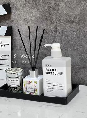 样板间卫生间摆件浴室柜洗手台洗漱套装托盘香薰饰品酒店民宿软装